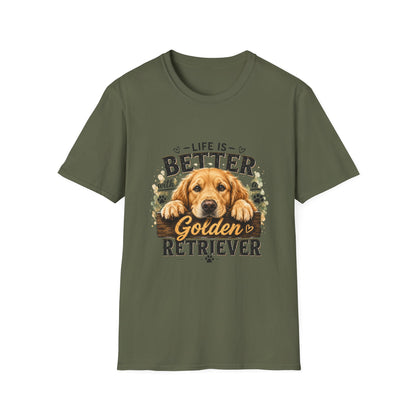 Life Is Better With a Golden Retriever T-Shirt