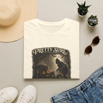 Sasquatch Stole My Carriage Ride Funny Halloween T-Shirt
