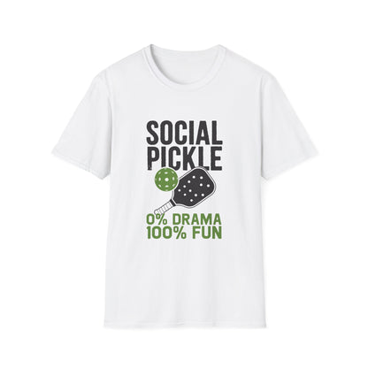 0% Drama 100% Fun Pickleball T-Shirt