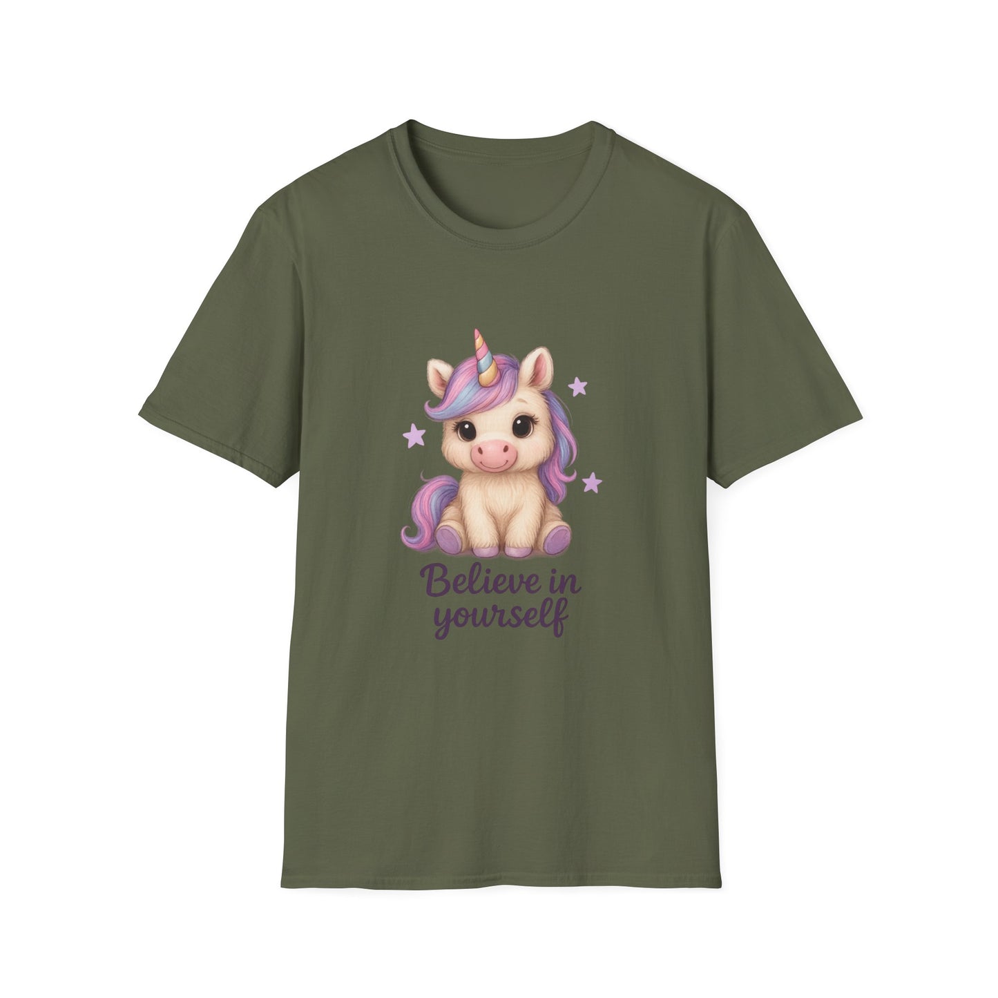 Believe in Yourself Cute Unicorn T-Shirt