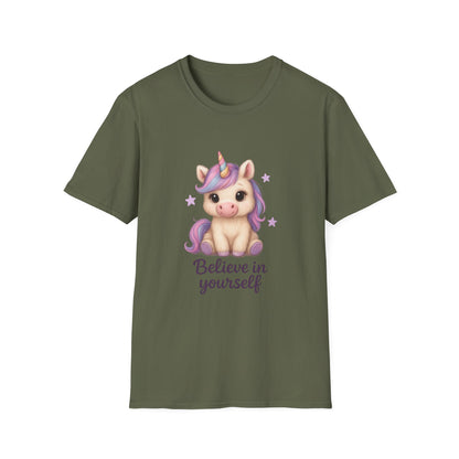 Believe in Yourself Cute Unicorn T-Shirt
