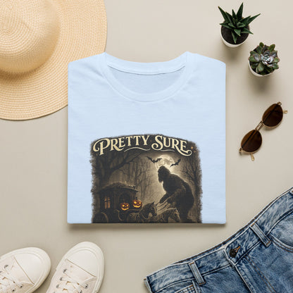 Sasquatch Stole My Carriage Ride Funny Halloween T-Shirt