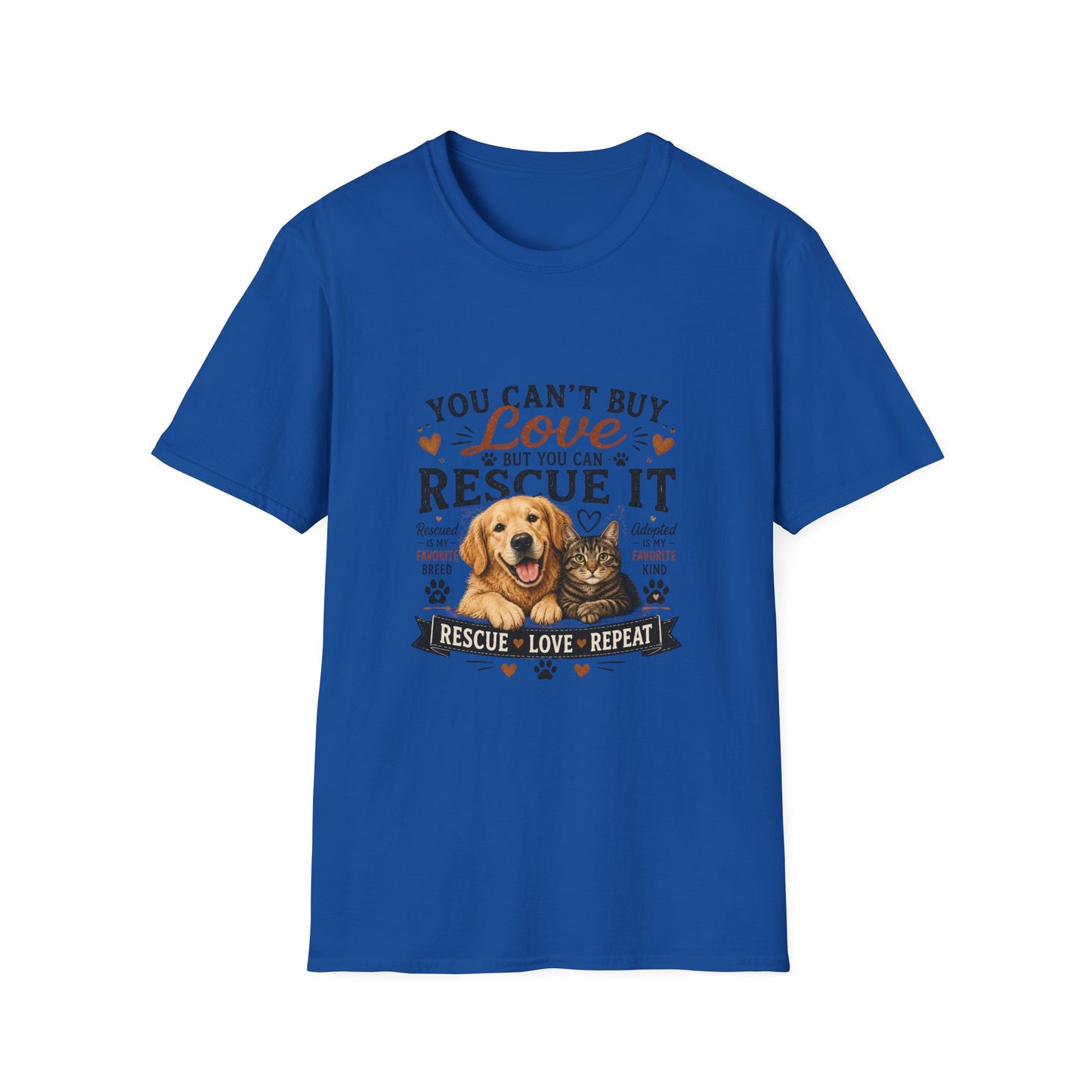 Rescue It T-Shirt — "You Can't Buy Love But You Can Rescue It" Dog Rescue Tee
