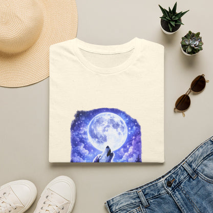 Howling Wolf Under Full Moon T-Shirt
