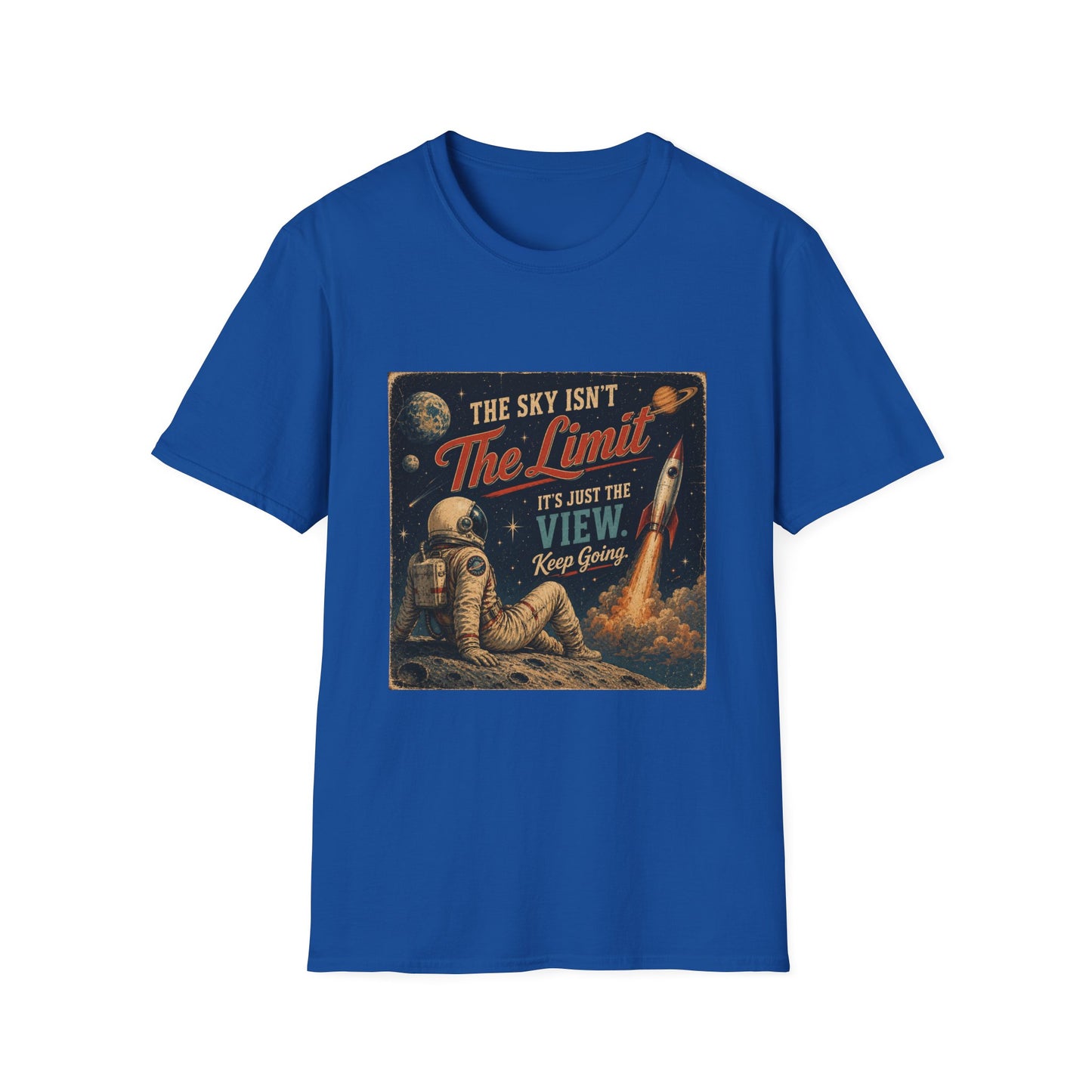 T-Shirt — "The Sky Isn't The Limit" Vintage Space Retro Graphic Tee
