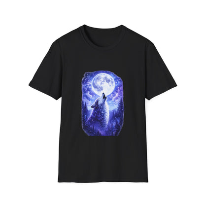 Howling Wolf Under Full Moon T-Shirt