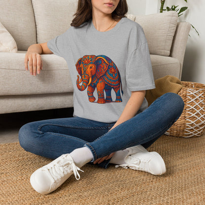 Vibrant Mandala Elephant Indian Art T-Shirt