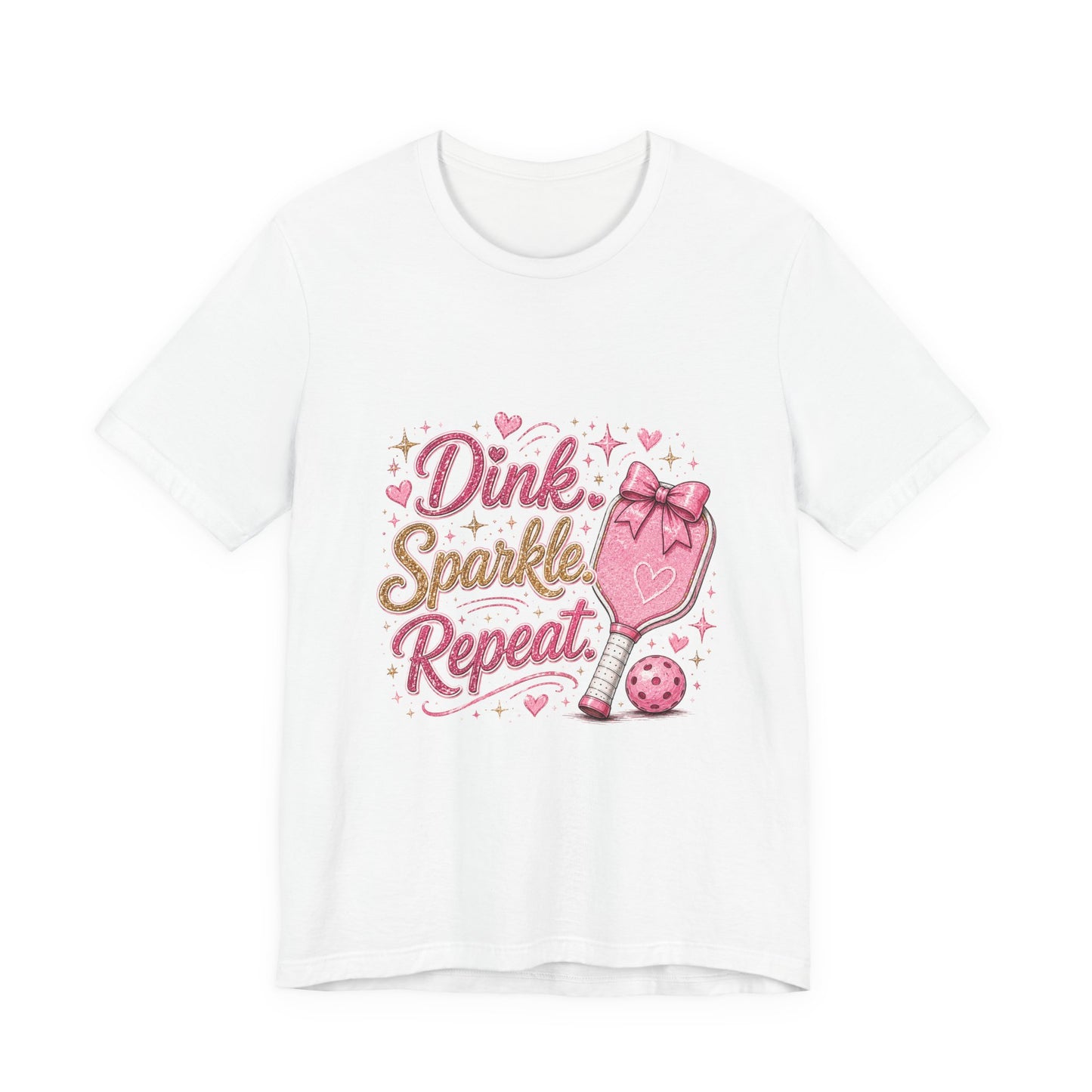 Dink Sparkle Repeat Funny Pickleball T-Shirt