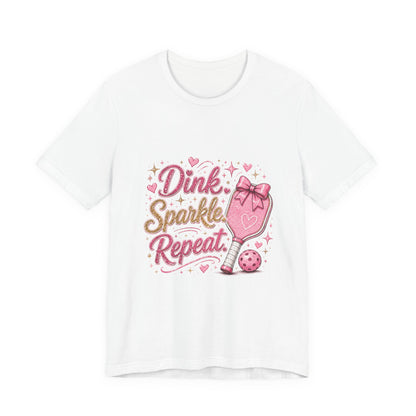 Dink Sparkle Repeat Funny Pickleball T-Shirt