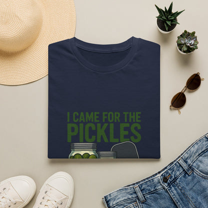 I Came for the Pickles Stayed for the Dinks Funny Pickleball T-Shirt