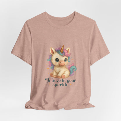 Believe in Your Sparkle Cute Unicorn T-Shirt