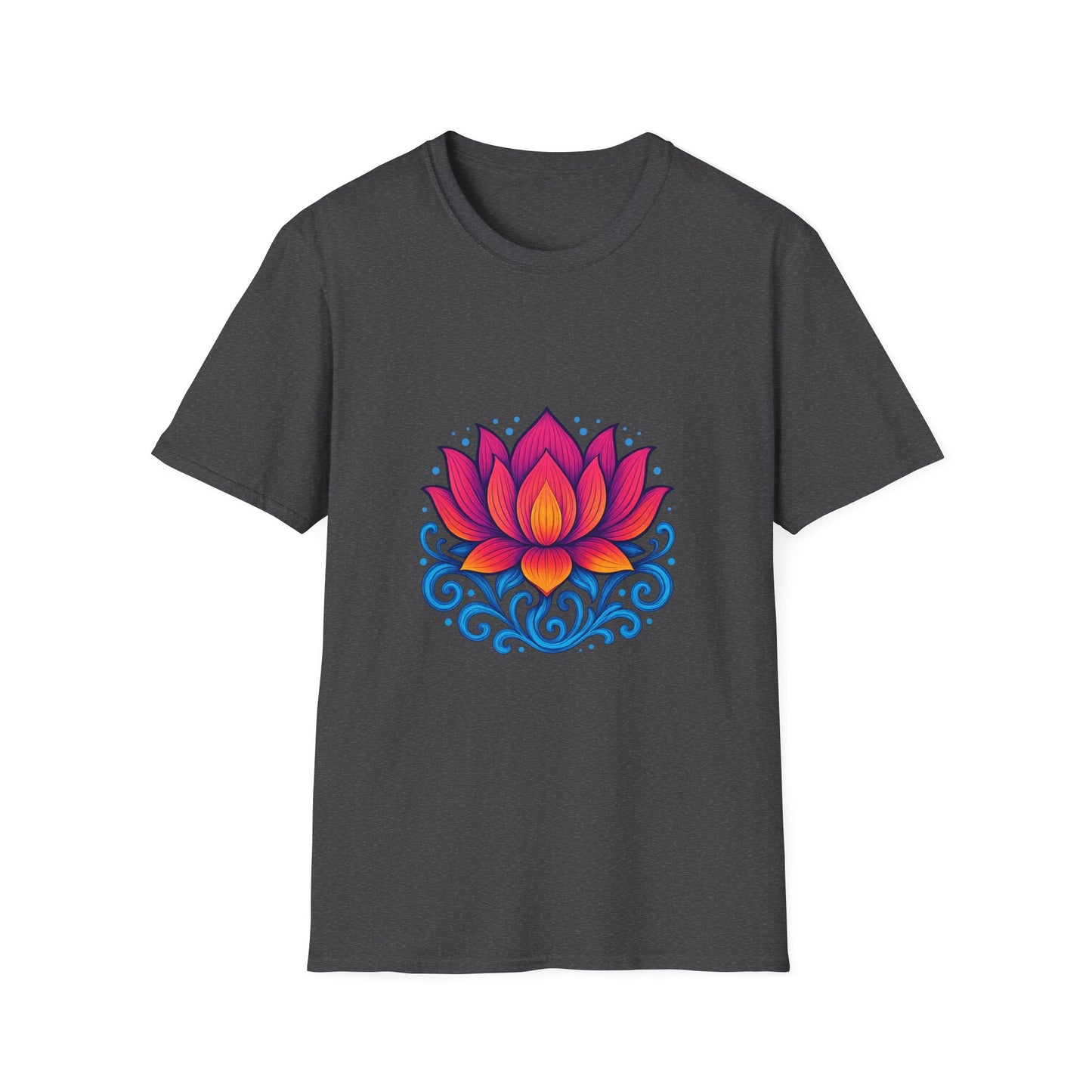 Vibrant Lotus Flower Sacred Indian Art T-Shirt