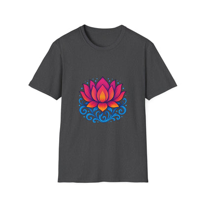 Vibrant Lotus Flower Sacred Indian Art T-Shirt