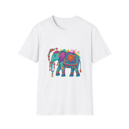 Vibrant Mandala Elephant Indian Art T-Shirt