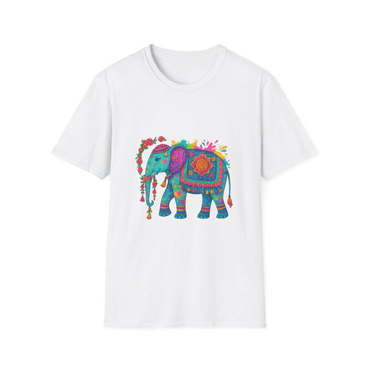 Vibrant Mandala Elephant Indian Art T-Shirt