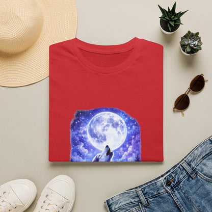 Howling Wolf Under Full Moon T-Shirt
