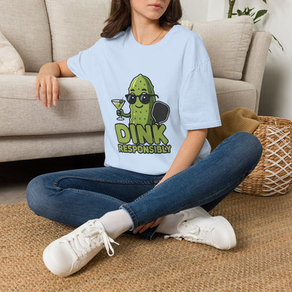 Dink Responsibly Funny Pickleball T-Shirt