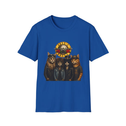 Guns and Roses Cats Funny Band Parody T-Shirt