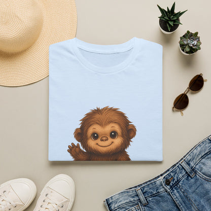 T-Shirt — Cute Baby Monkey "Let’s Hang Out" Graphic Tee