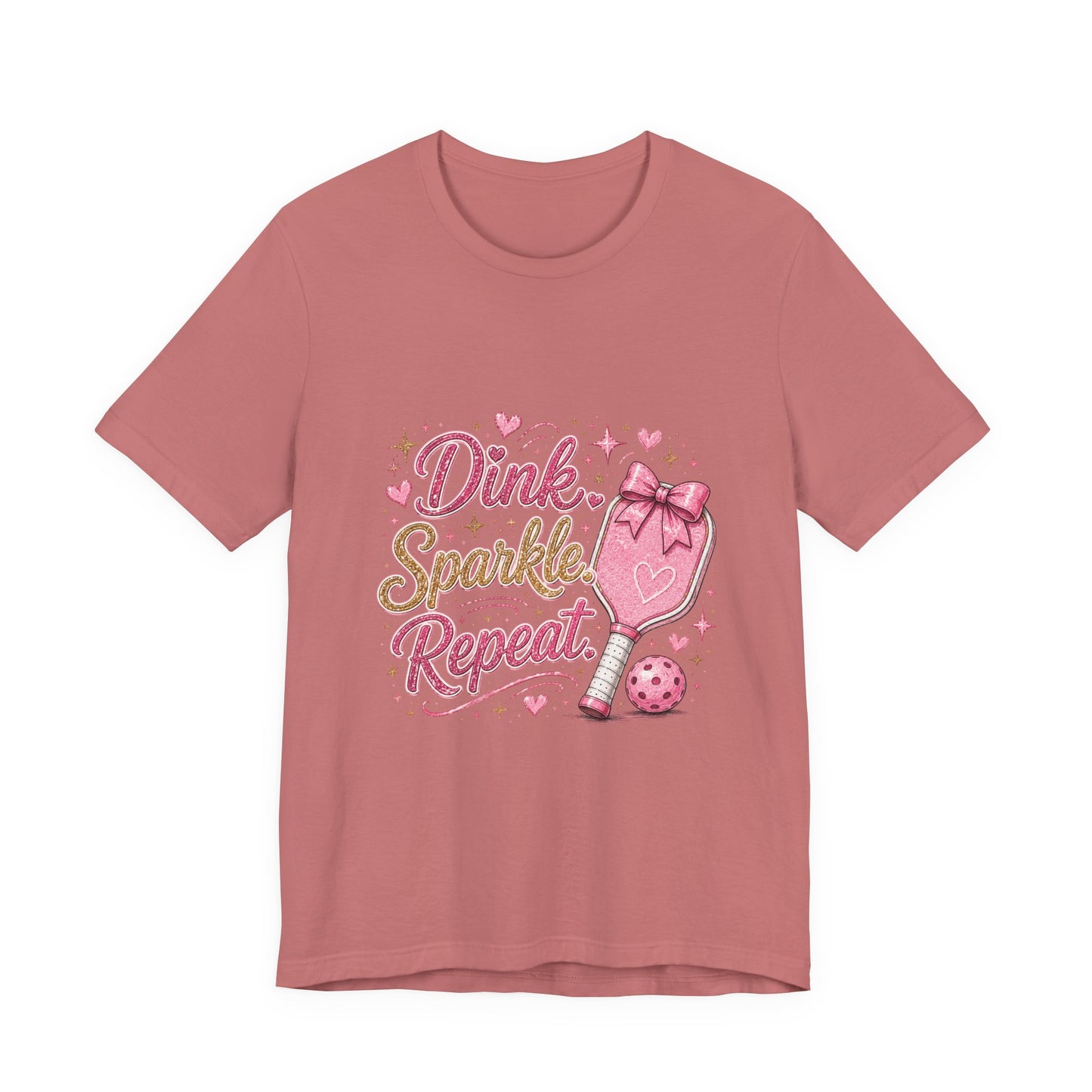 Dink Sparkle Repeat Funny Pickleball T-Shirt