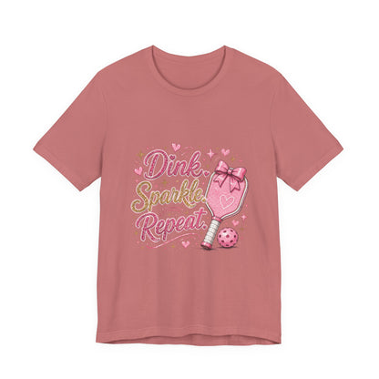 Dink Sparkle Repeat Funny Pickleball T-Shirt