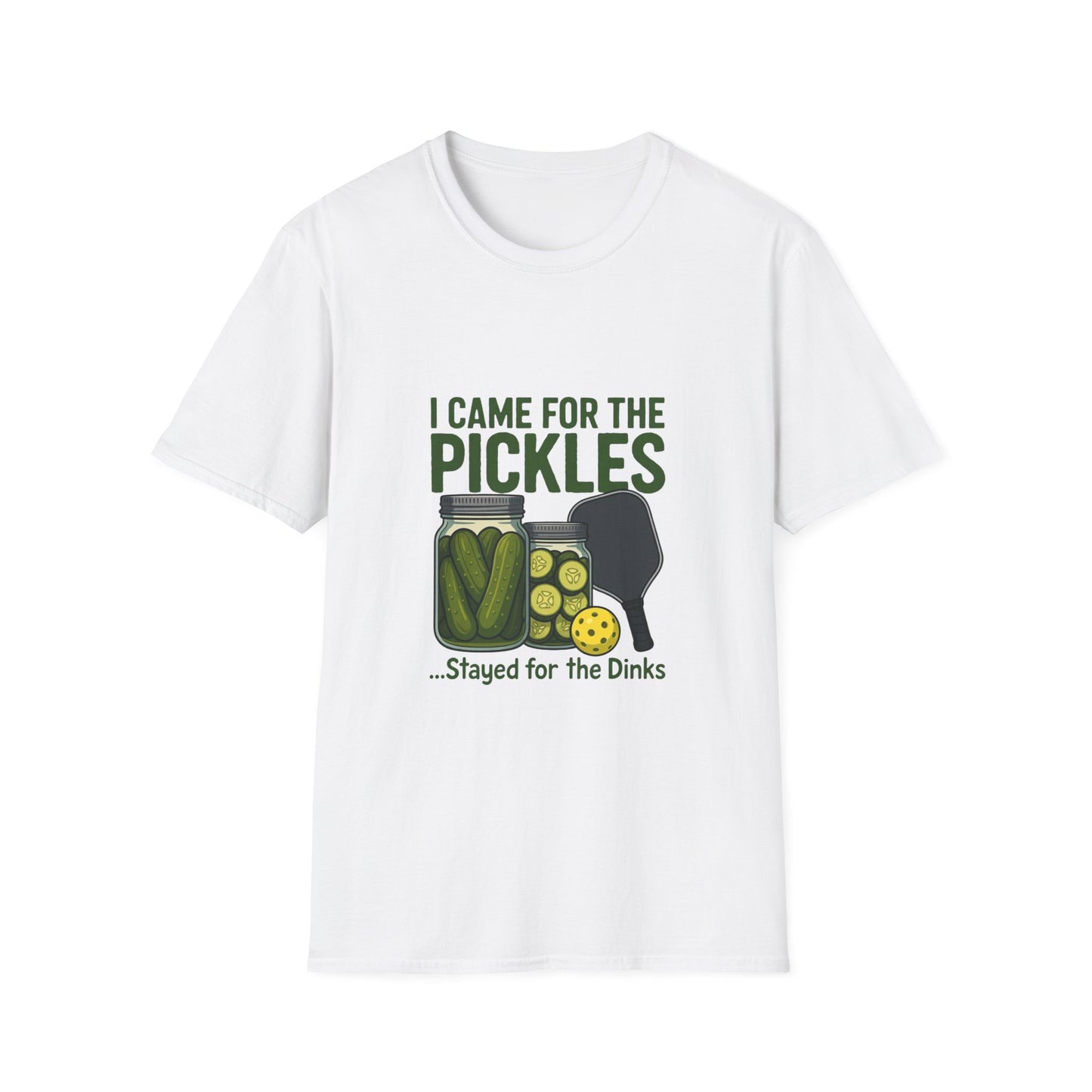 I Came for the Pickles Stayed for the Dinks Funny Pickleball T-Shirt