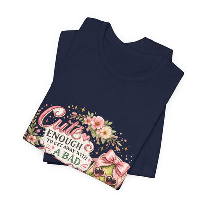 Cute Enough to Get Away with a Bad Line Call Funny Pickleball T-Shirt