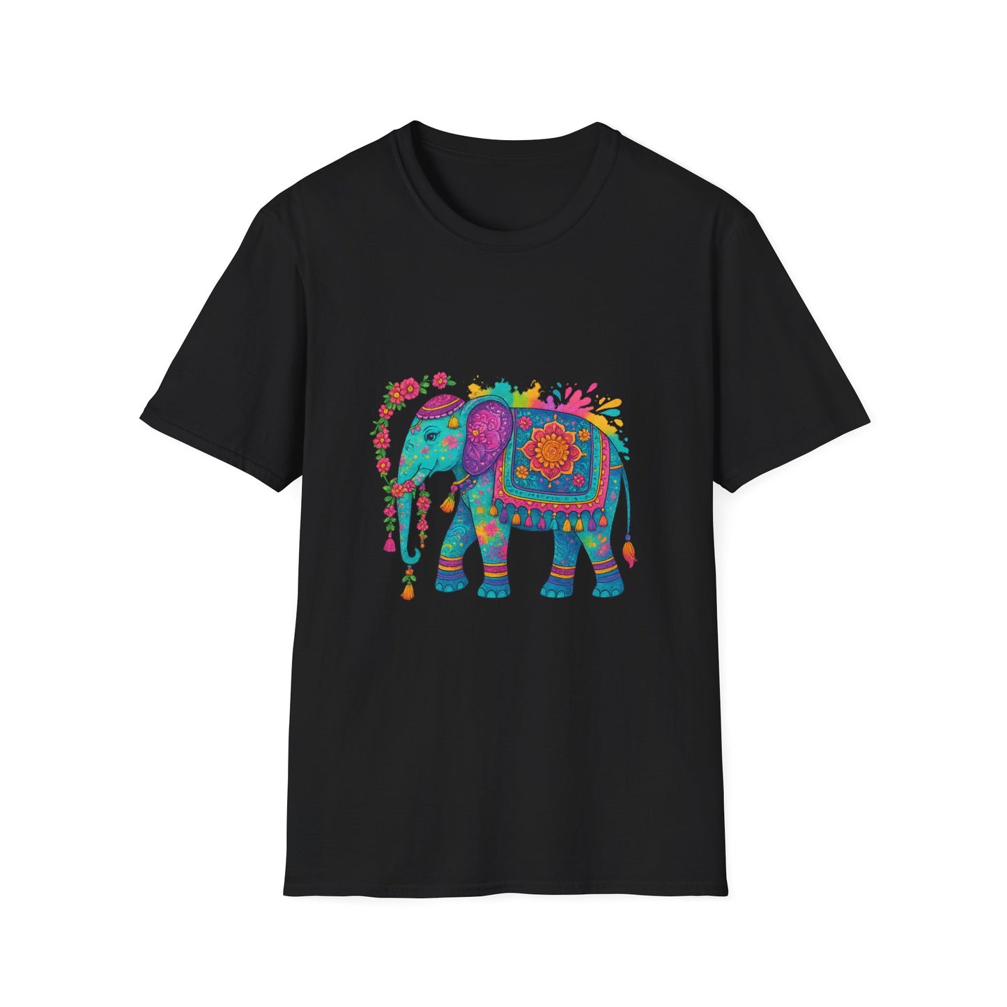 Vibrant Mandala Elephant Indian Art T-Shirt