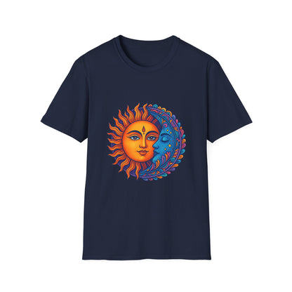 Sun and Moon Sacred Balance Indian Art T-Shirt