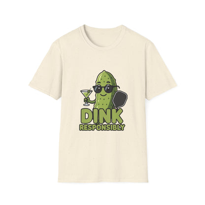 Dink Responsibly Funny Pickleball T-Shirt