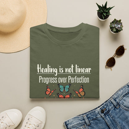 Healing Is Not Linear Progress Over Perfection T-Shirt