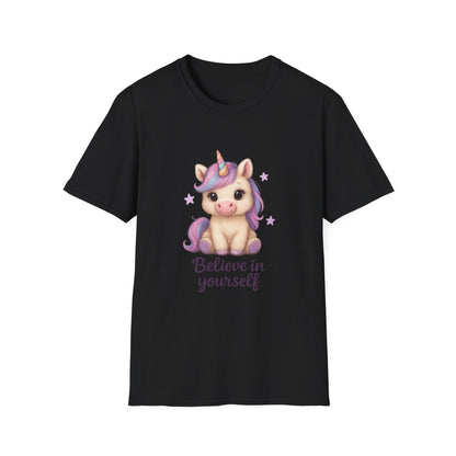 Believe in Yourself Cute Unicorn T-Shirt