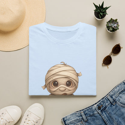 Cute Baby Mummy Holding Pumpkin Halloween T-Shirt