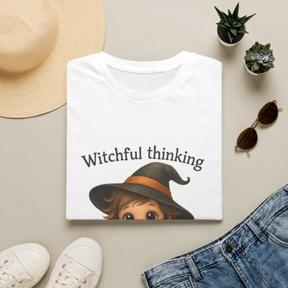 Witchful Thinking T-Shirt — Cute Witch Girl Halloween Tee