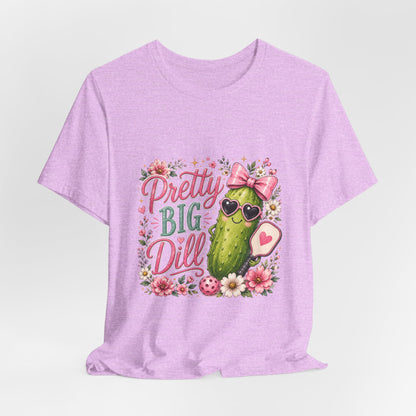 Pretty Big Dill T‑Shirt — Cute Pickleball Graphic Tee with Floral Accents