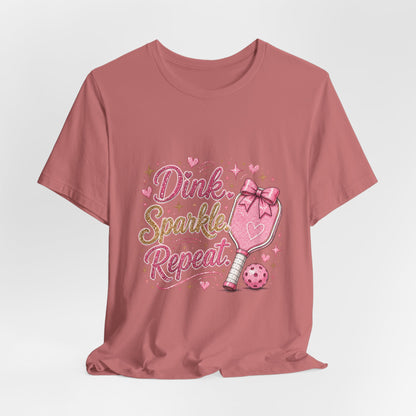 Dink Sparkle Repeat Funny Pickleball T-Shirt