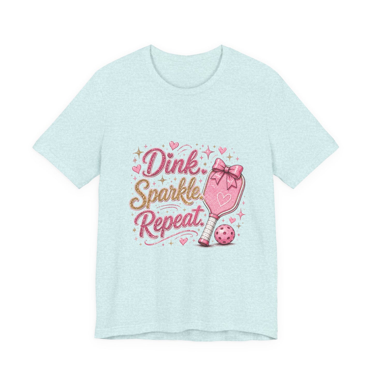 Dink Sparkle Repeat Funny Pickleball T-Shirt