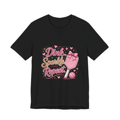 Dink Sparkle Repeat Funny Pickleball T-Shirt