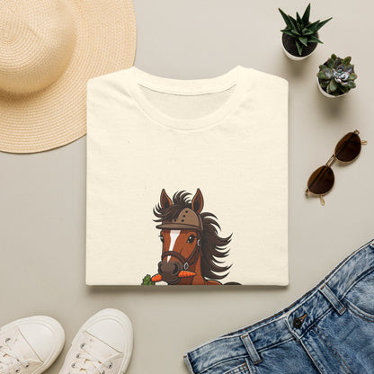 Barn Hair, Don't Care Funny Equestrian T-Shirt