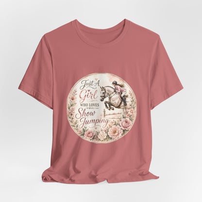 Just A Girl Who Loves Show Jumping Equestrian T-Shirt