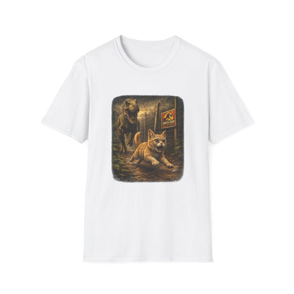 Jurassic Park Cats T‑Shirt — Retro Dino & Cat Mashup Tee