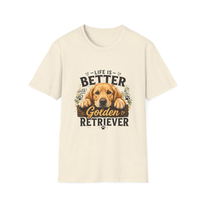 Life Is Better With a Golden Retriever T-Shirt