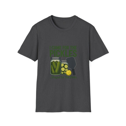 I Came for the Pickles Stayed for the Dinks Funny Pickleball T-Shirt