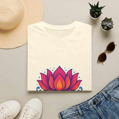 Vibrant Lotus Flower Sacred Indian Art T-Shirt