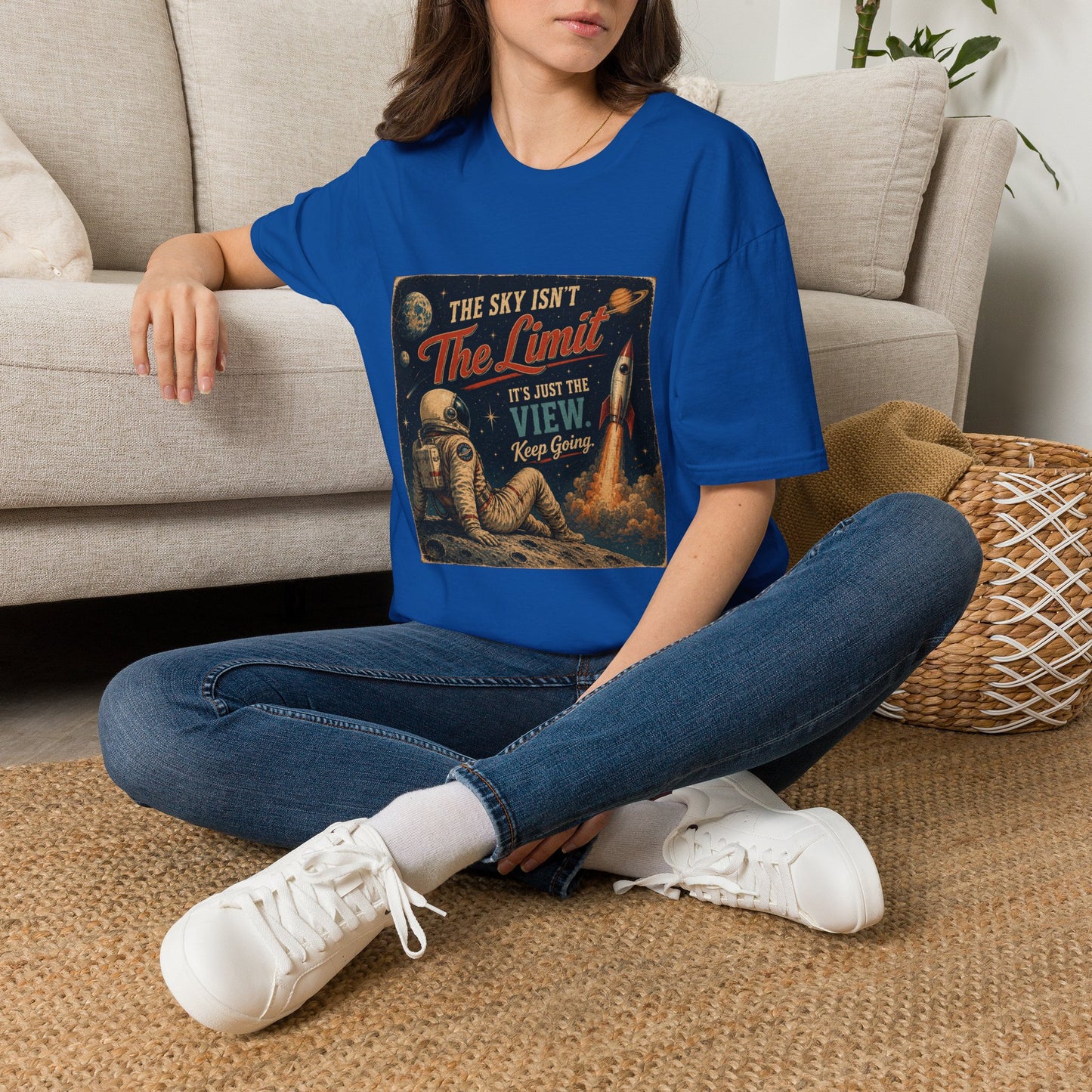 T-Shirt — "The Sky Isn't The Limit" Vintage Space Retro Graphic Tee
