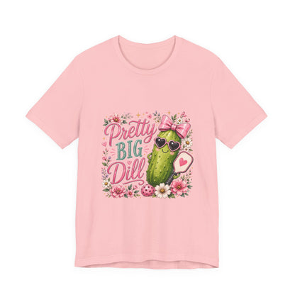 Pretty Big Dill T‑Shirt — Cute Pickleball Graphic Tee with Floral Accents