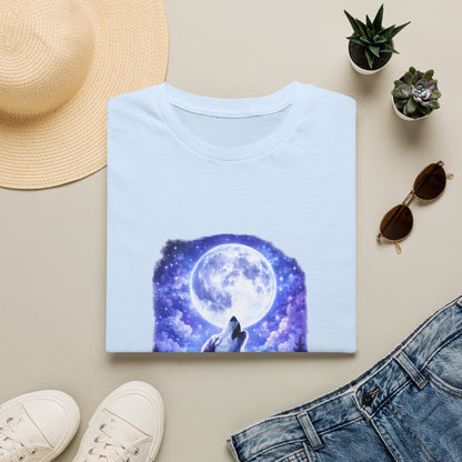 Howling Wolf Under Full Moon T-Shirt