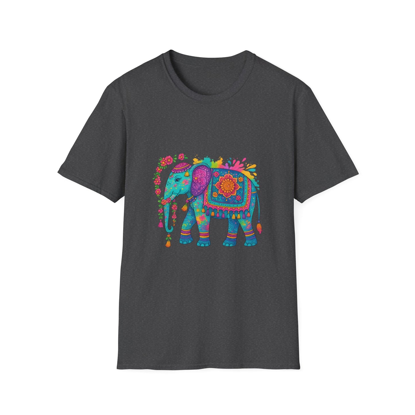 Vibrant Mandala Elephant Indian Art T-Shirt