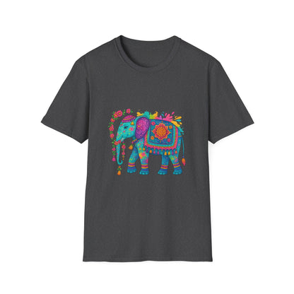 Vibrant Mandala Elephant Indian Art T-Shirt