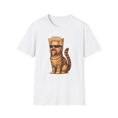 Guy Fieri Cat Funny Parody T-Shirt